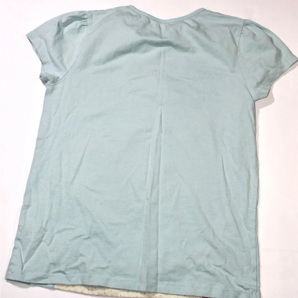 Mini Boden Mint Green Short-Sleeve Tee with Cake Appliqué